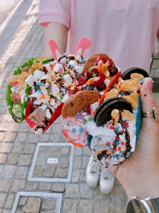画像1: アメリカで人気の「アイスクリームタコス」が東京上陸