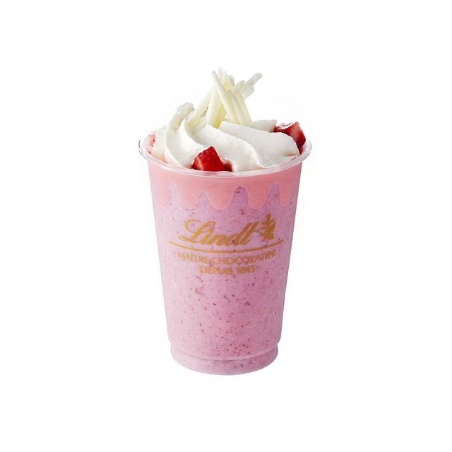 画像: リンツ ストロベリー ホワイトチョコレート アイスドリンク 銀座店以外仕様