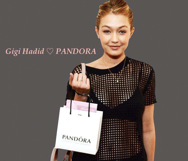 画像: 人気トップモデルのジジ・ハディッドは PANDORAのハートモチーフを愛用