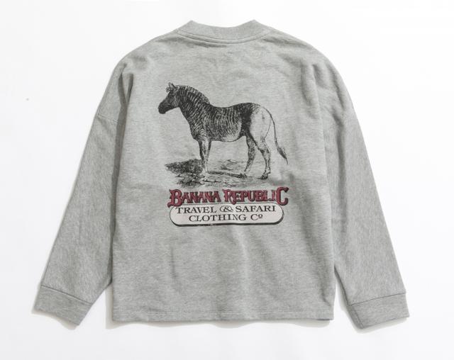 画像: ヘリテージ・サファリスウェットシャツ<ウィメンズ>ライトグレー(シマウマ)/8,900円(税込)