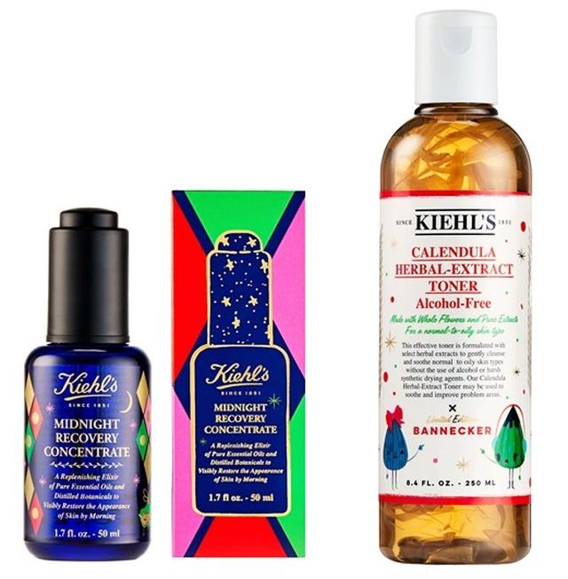 画像: キールズ ミッドナイト ボタニカル コンセントレート(夜用美容オイル)50ml 限定サイズ 9,000円(税抜)/キールズ ハーバル トナー CL アルコールフリー(化粧水)250ml 4,000円(税抜)