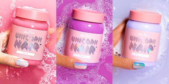 画像: カイリーの髪色に使用された2色(バニー、カワイイ)とラベンダートーンのヘアミキサー。©Lime Crime www.limecrime.com