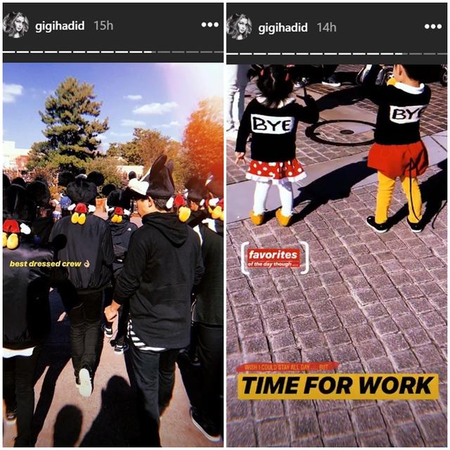 画像: ジジが撮影したコスプレをした一般来園者たち。©Gigi Hadid/ Instagram