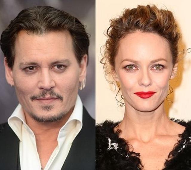 画像: リリーの父ジョニー・デップと母ヴァネッサ・パラディ。