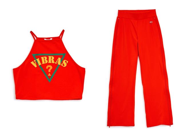 画像: J BALVIN WOMEN'S レッド タンクトップ4.900円 / トラックパンツ 10.900円