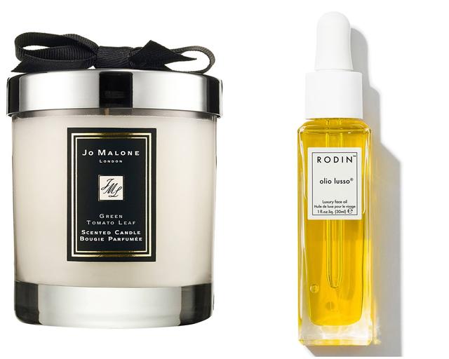画像: ジョー・マローン(Jo Malone)のキャンドルとロダン・オリオ・ルッソ(Rodin Olio Lusso)のオイル。