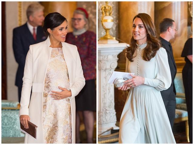 画像: 先日行なわれたウィリアム王子&ヘンリー王子の父チャールズ皇太子の祝賀会で、久々に公の場に一緒に現れたメーガン妃(左)とキャサリン妃(右)。