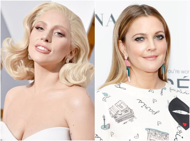 画像: 左:レディー・ガガ、右:ドリュー・バリモア