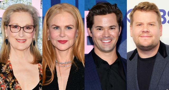 画像: 左から:メリル・ストリープ、ニコール・キッドマン、アンドルー・レイノルズ、ジェームズ・コーデン。