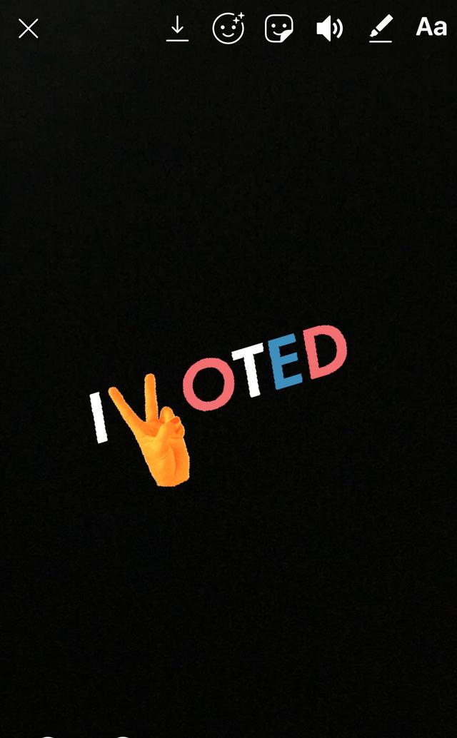 画像4: インスタグラムのストーリーを使って「I Voted」を投稿する方法