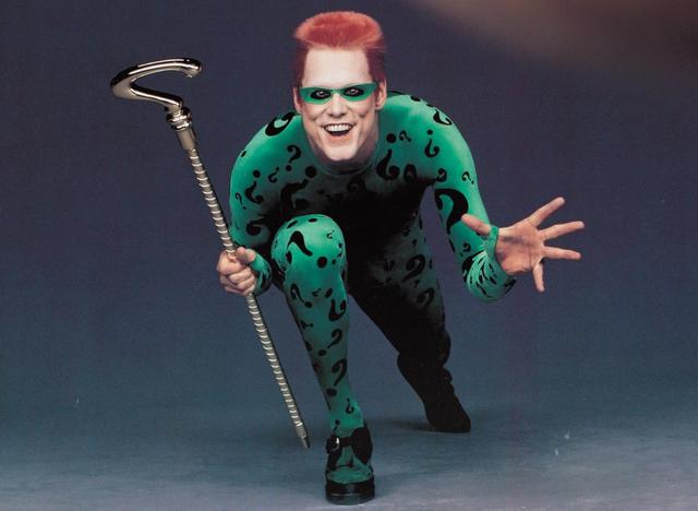 画像: 映画『バットマン フォーエヴァー』でリドラーを演じたジム・キャリー。 WARNER BROS/DC COMICS / Album/Newscom