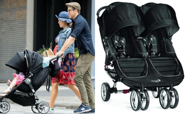 画像: ブレイク&ライアン夫妻が愛用している2人乗りベビーカーは、セレブに人気のベビー用品メーカー、ベビー・ジョガー(Baby Jogger)の「シティ・ミニ・ダブル(City Mini Double)」という子供たちが隣同士に並んで乗れるタイプの4輪ベビーカー。米アマゾンでの販売価格は449.98ドル(約49,000円)。