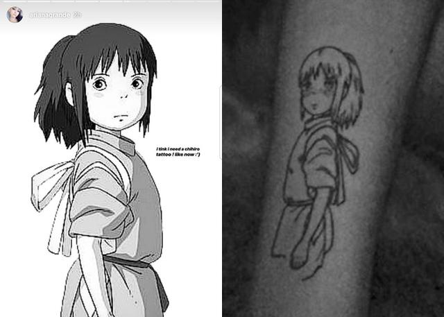 画像: アリアナの腕にはいったタトゥー。