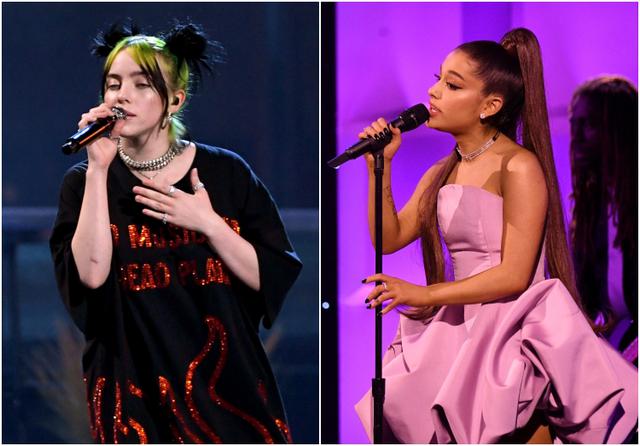 画像: 左:ビリー・アイリッシュ、右:アリアナ・グランデ