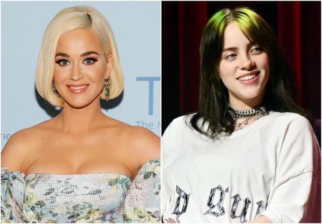 画像: 左:ケイティ・ペリー、右:ビリー・アイリッシュ