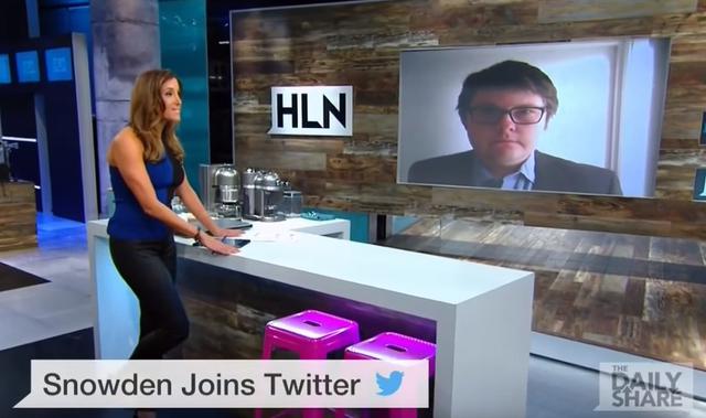 画像: エドワード・スノーデン支持者としてニュース番組に出演したジョン・ヘンドレン(右)。©HLN