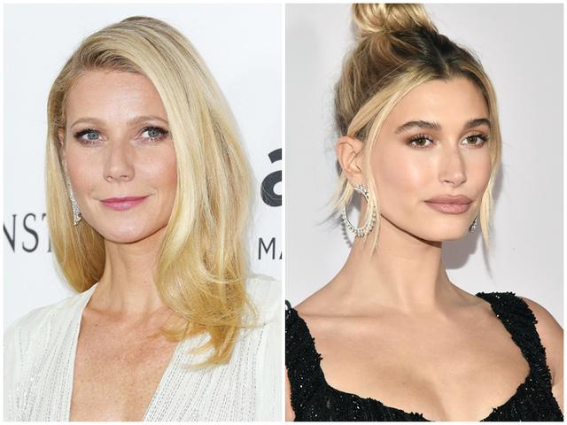 画像: 左:グウィネス・パルトロウ、右:ヘイリー・ビーバー