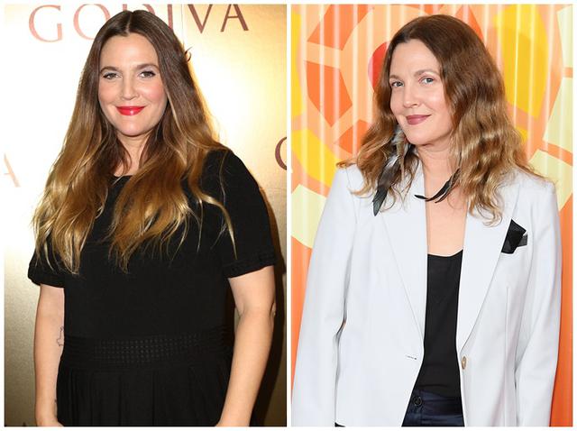 画像: 2016年ごろのドリュー・バリモア(左)、2019年のドリュー・バリモア(右)