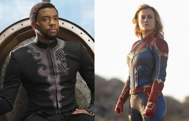画像: 左:『ブラック・パンサー』、右:『キャプテン・マーベル』© Disney/Marvel Studios/ Album/ Newscom