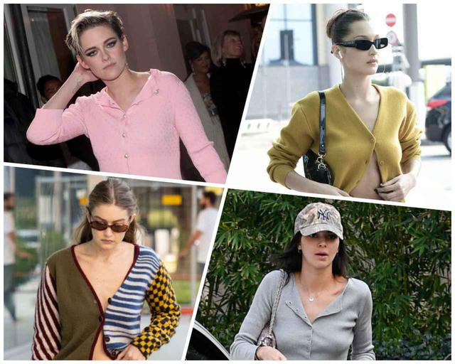 画像: 左上から時計回りに俳優のクリステン・スチュワート、モデルのベラ・ハディッド、モデルのケンダル・ジェンナー、モデルのジジ・ハディッド。