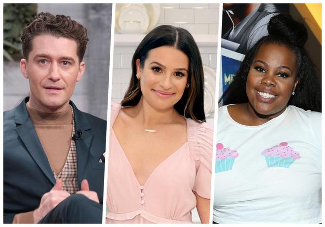 画像: 左からマシュー・モリソン、リア・ミシェル、アンバー・ライリー。