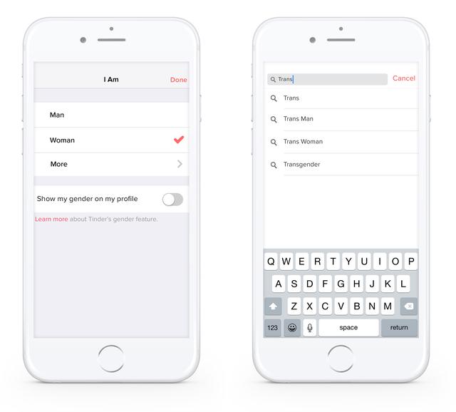 画像: Tinderで62%が性的指向を選択、ジェンダーの選択も拡大予定