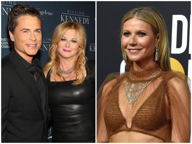 画像: ロブ・ロウ&シェリル・バーコフ夫妻とグウィネス・パルトロウ。