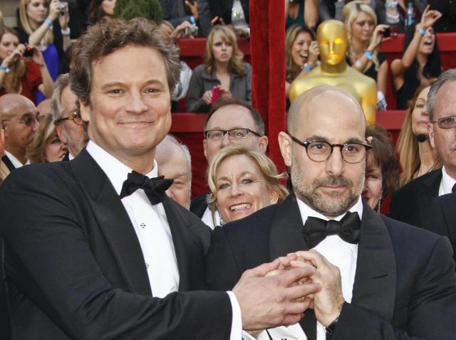 画像: 2010年のBAFTAに参加したコリン・ファース(左)、スタンリー・トゥッチ(右)