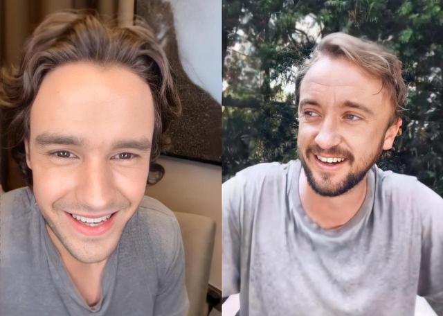 画像: リアム・ペイン(左)とトム・フェルトン(右)。 Photo:©︎Liam Payne/TikTok