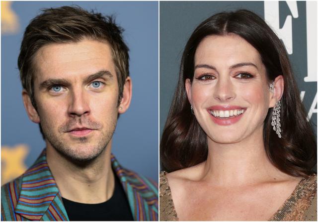 画像: 左:ダン・スティーヴンス、右:アン・ハサウェイ