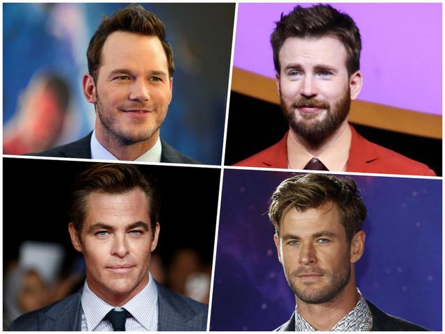 画像: 左上から時計回りにクリス・プラット、クリス・エヴァンス、クリス・ヘムズワース、クリス・パイン。