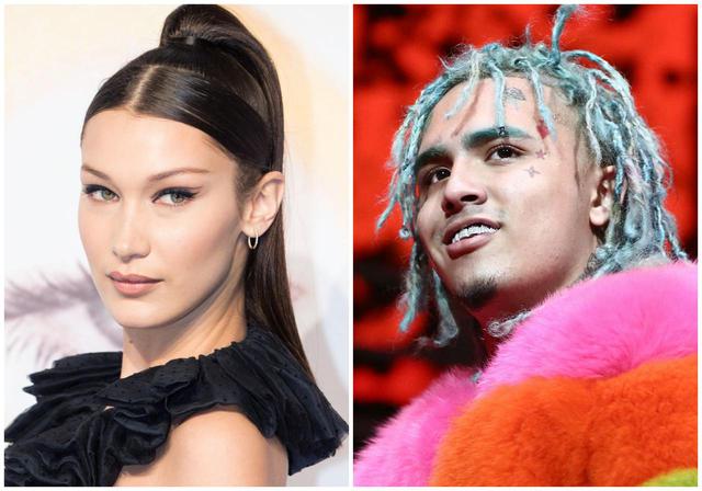 画像: 人気モデルのベラ・ハディッド(左)と何かとお騒がせなラッパーのリル・パンプ(右)。
