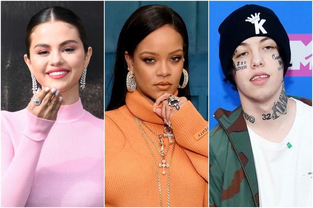 画像: 左から:セレーナ・ゴメス、リアーナ、リル・ザン