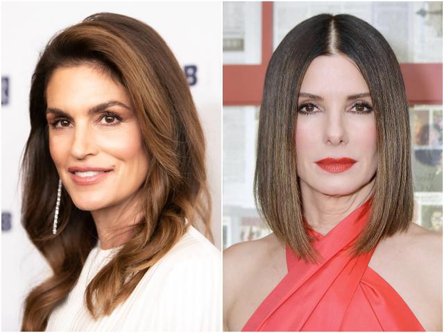 画像: 左からモデルのシンディ・クロフォード、女優のサンドラ・ブロック
