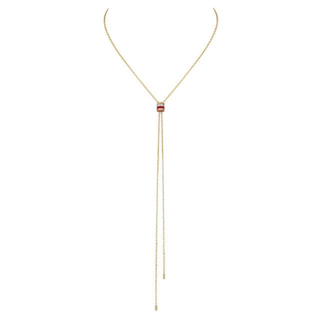 画像: 「キャトル レッド タイネックレス スモール」 670,000円(税込/予価) イエローゴールド、ピンクゴールド、ホワイトゴールド、ダイヤモンド、レッドセラミック 長さ:75㎝