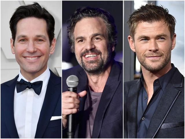 画像: 左からポール・ラッド、マーク・ラファロ、クリス・ヘムズワース