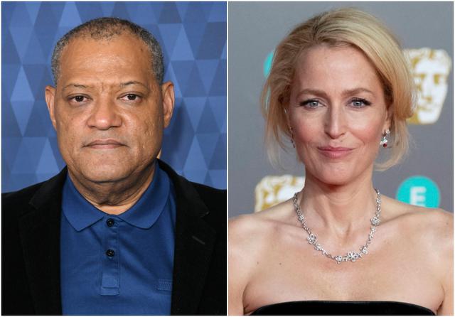 画像: 左:ローレンス・フィッシュバーン、右:ジリアン・アンダーソン