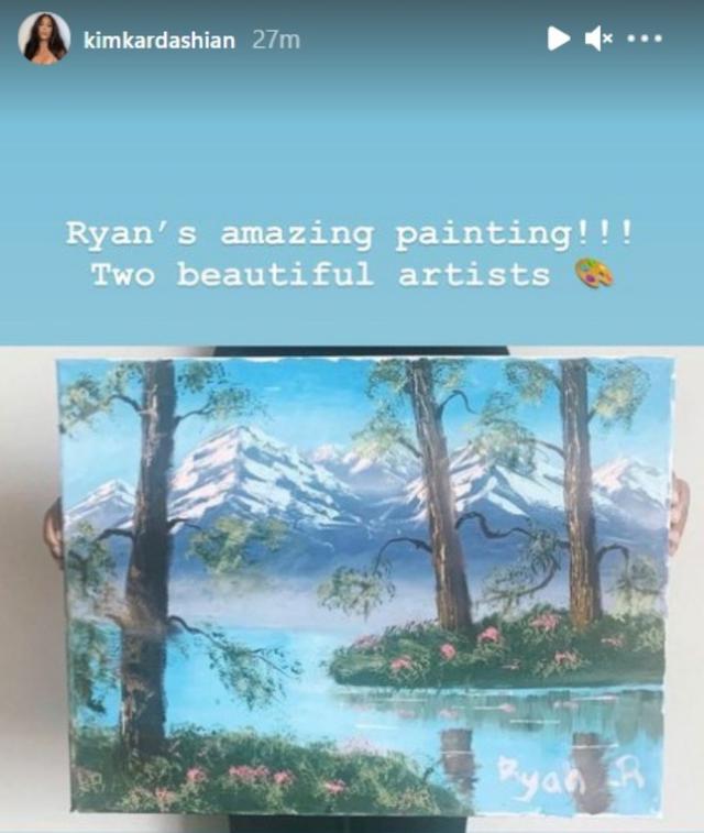 画像: ノースの親友ライアンによる風景画。©Kim Kardashian/ Instagram