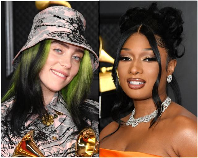 画像: 右:メーガン・ジー・スタリオン。メーガンは、今回のグラミー賞で新人賞、最優秀ラップソング、最優秀ラップパフォーマンスの3冠に輝いた。