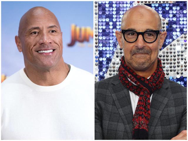 画像: ウィリアム王子に敗れたドウェイン・ジョンソン(左)とスタンリー・トゥッチ(右)。