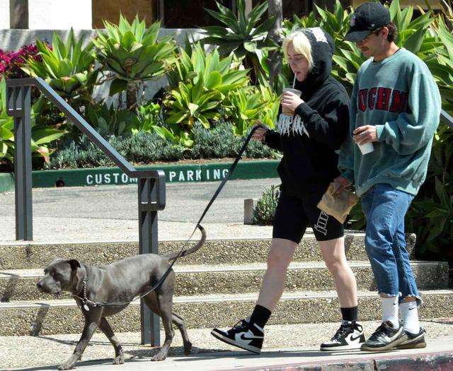 画像5: ビリー・アイリッシュが俳優と一緒に犬の散歩へ