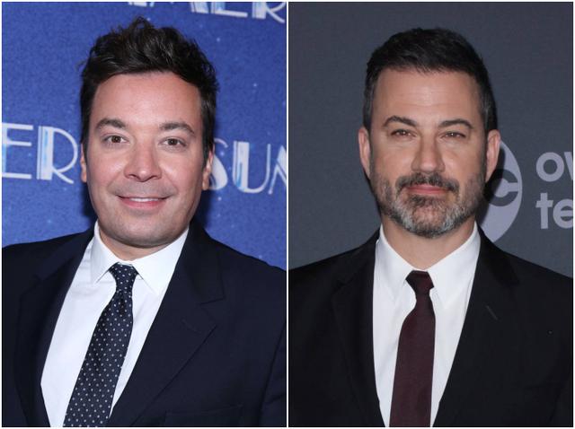 画像: 同時期に過去のブラックフェイス騒動が浮上した、ジミー・ファロン(左)とジミー・キンメル(右)