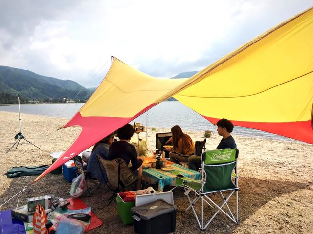 画像: 知内浜オートキャンプ場にて