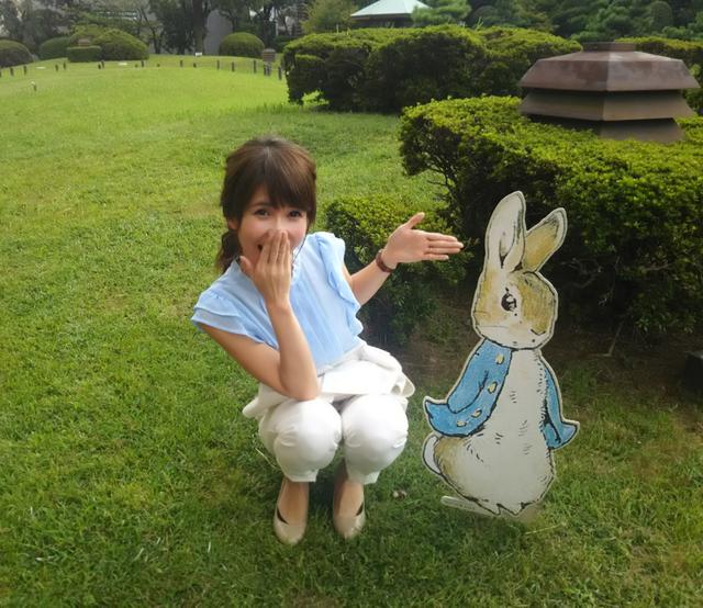 画像: 名古屋市博物館のいたるところに、 ピーターラビットの仲間たちが隠れて(?)います。 もちろん、服はピーター色に合わせました(*´罒`*)