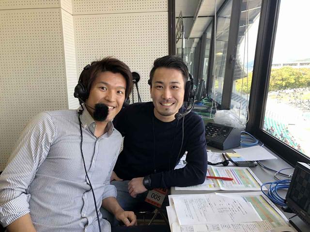 画像: サッカー中継で同期のディレクターと!