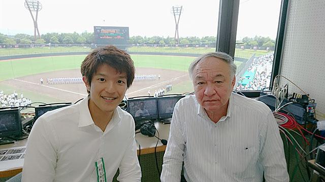 画像: 解説の愛知大学野球部総監督 櫻井智章さんと