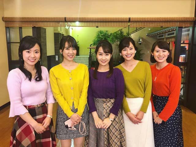 画像: 中部5局のアナウンサー