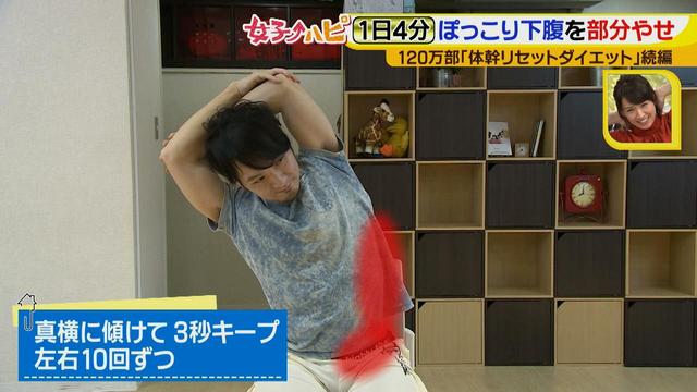 画像4: 1日4分でぽっこり下腹を部分やせ♪
きつめのパンツがはけるようになるかも!
