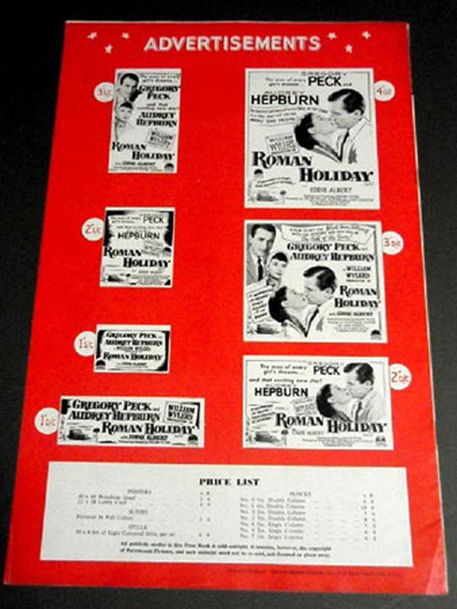 画像1: 「ローマの休日」/イギリス版 初公開(1953)プレスブック