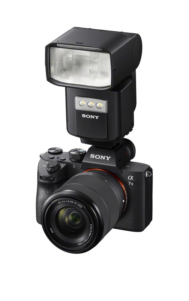 画像: ▲α7R Ⅲに「HVL-F60RM」を装着した状態。